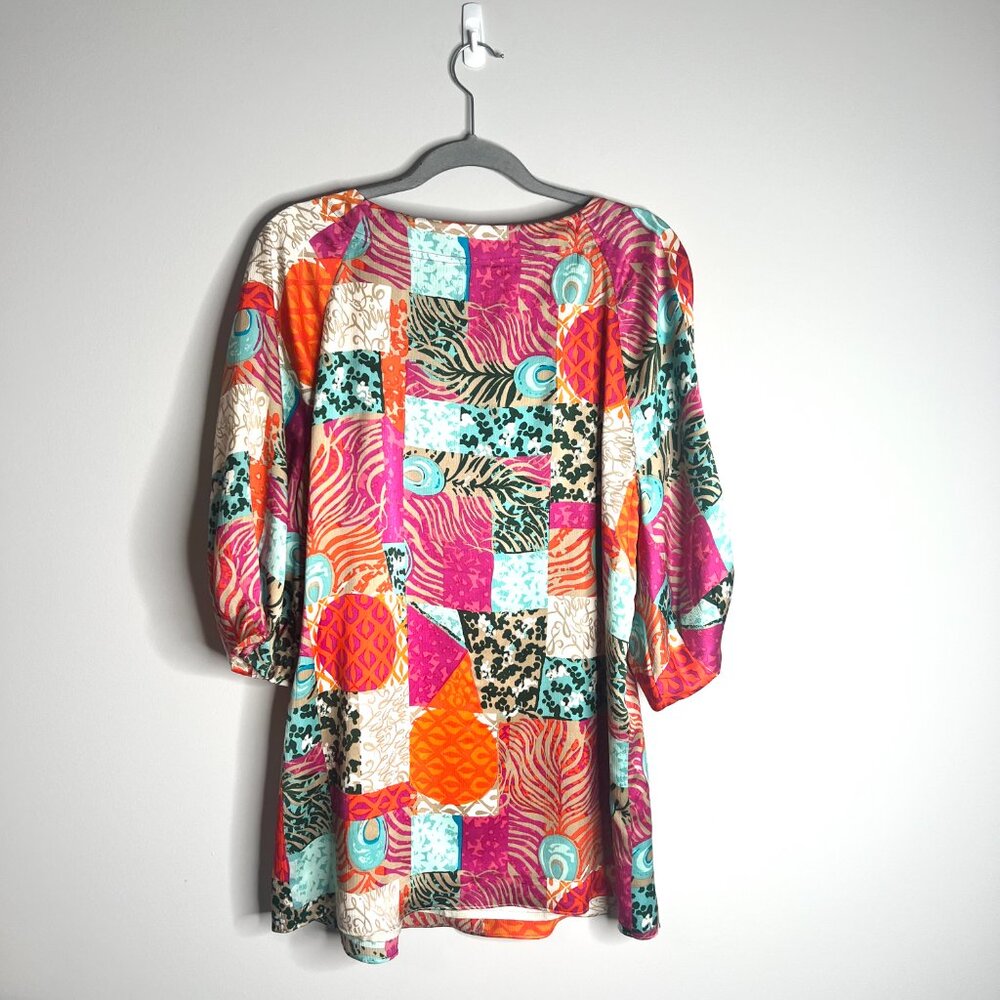 Lilly Pulitzer Multi-Print Patchwork Print 100% S… - image 3